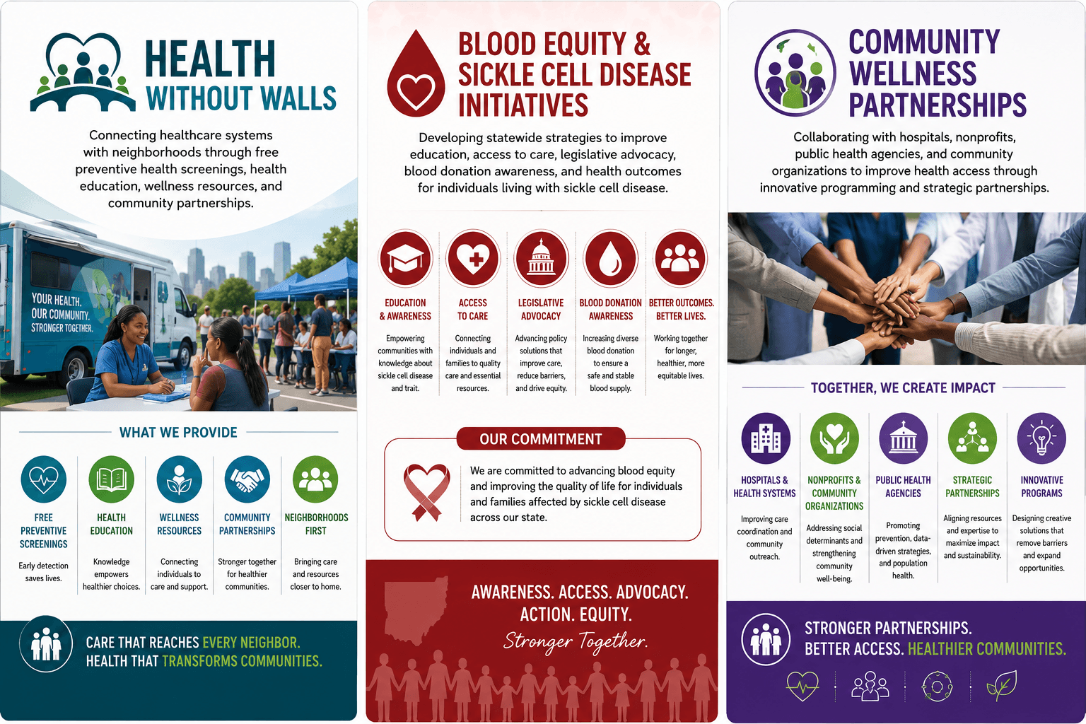 Health Without Walls projects and impact infographic