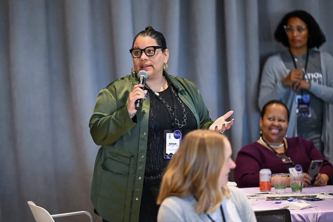 Public health advocacy presentation at a conference